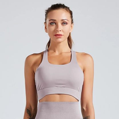 Fitness Bra Mesh Patchwork Tank Top