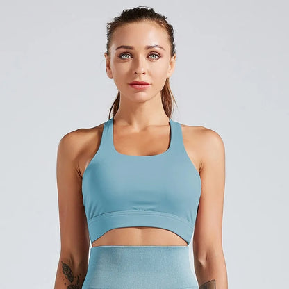 Fitness Bra Mesh Patchwork Tank Top