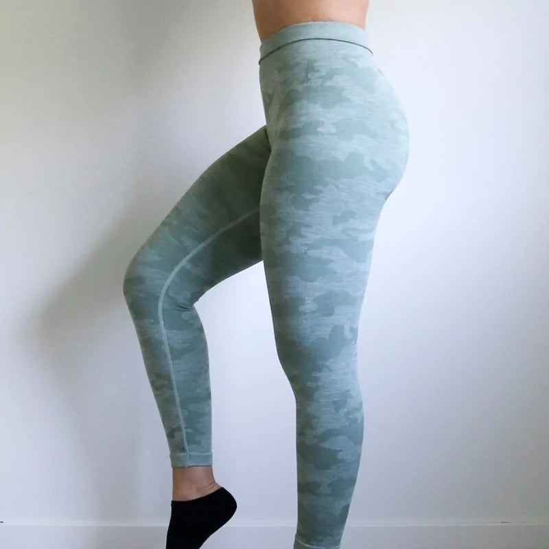 High Waist Camo Seamless Leggings